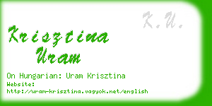 krisztina uram business card